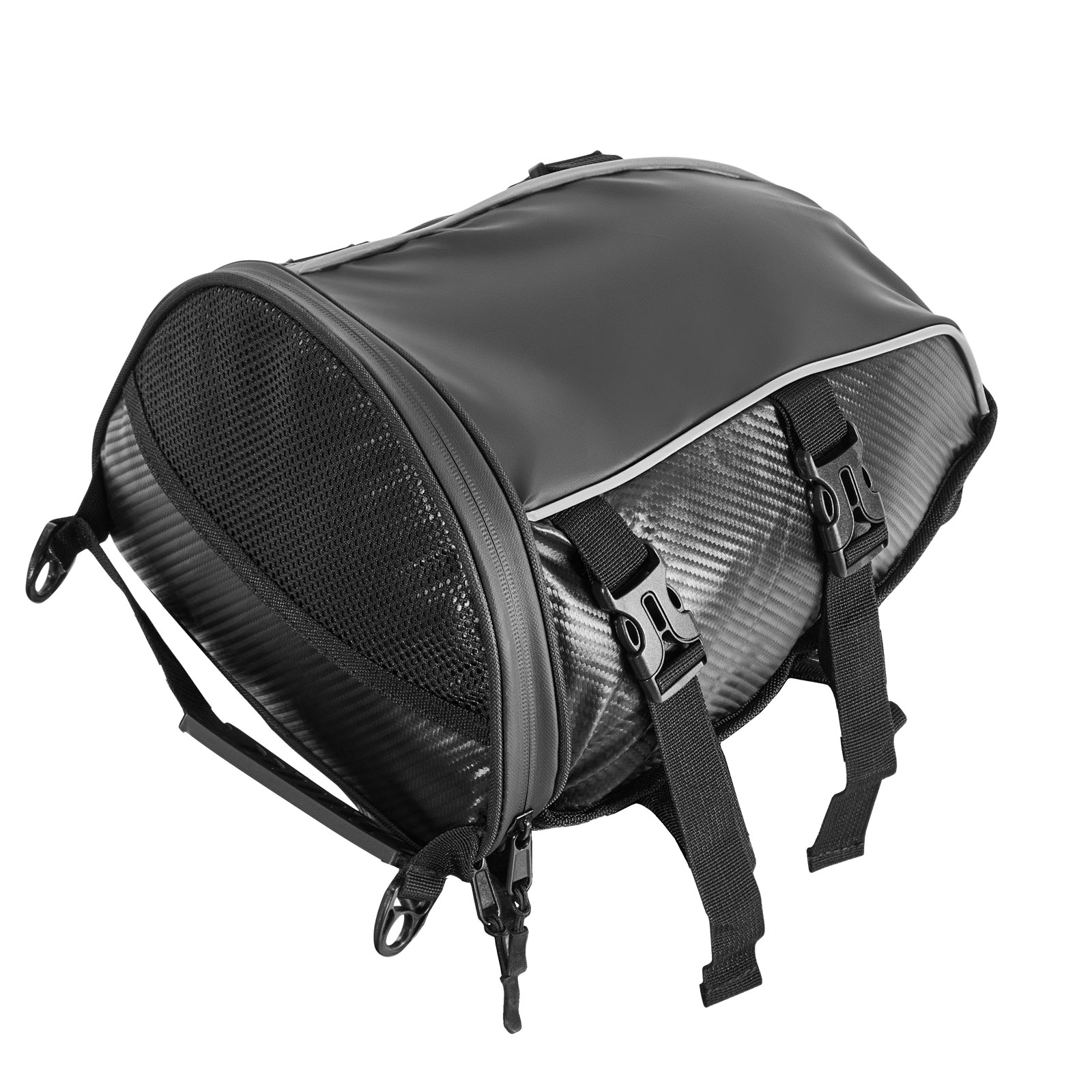 Motorcycle Tail Bag Waterproof Rear Seat Bag For Men Black_voghion.com